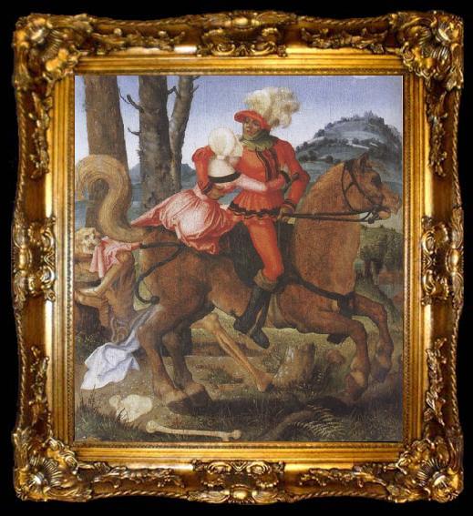 framed  Hans Baldung Grien The Knight the Young Girl and Death, ta009-2